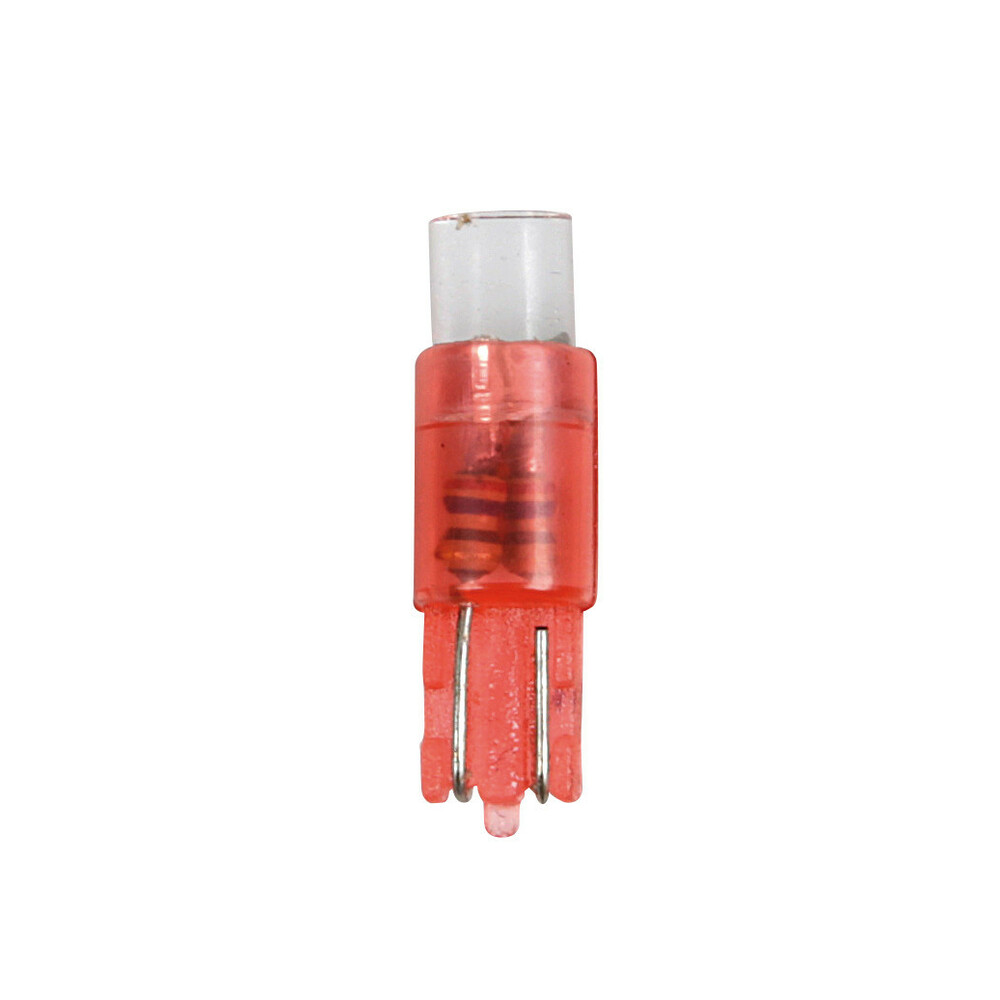 LAMPADAS 12V T5 W2X4,6D (BLISTER 5 UNID.) - VERMELHO