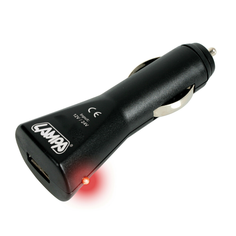 CARREGADOR ISQUEIRO 1 PORTA USB 1000 MA 12/24V