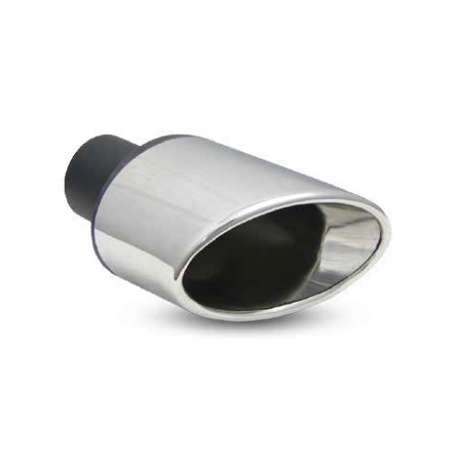 PONTEIRA DE ESCAPE INOX OVAL ESQUERDA - INT. 57MM | EXT. 93X133MM