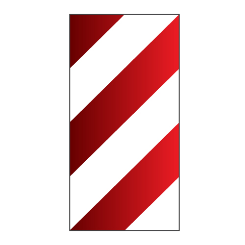 PLACA CHEBRON AUTOCOLANTE REFLECTOR - MODELO P1