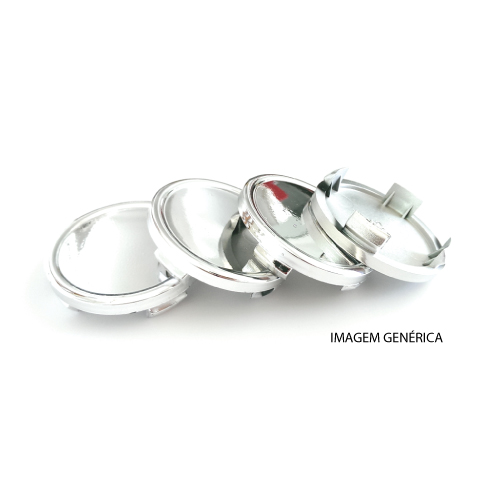 TAMPA PLÁSTICA CROMADA PARA CENTRO DE JANTES - 42MM