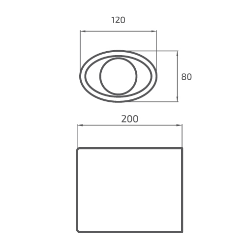 PONTEIRA DE ESCAPE INOX OVAL - INT. 57MM | EXT. 80X120MM