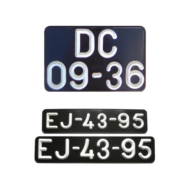 PLACA MATRICULA PRETA  - AUTOMÓVEIS