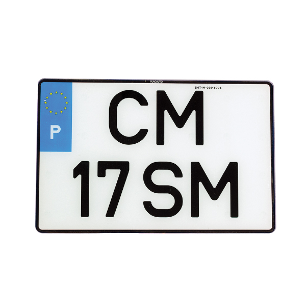 PLACA MATRICULA ACRILICA QUADRADA S/ AMARELO - CORSINAIS