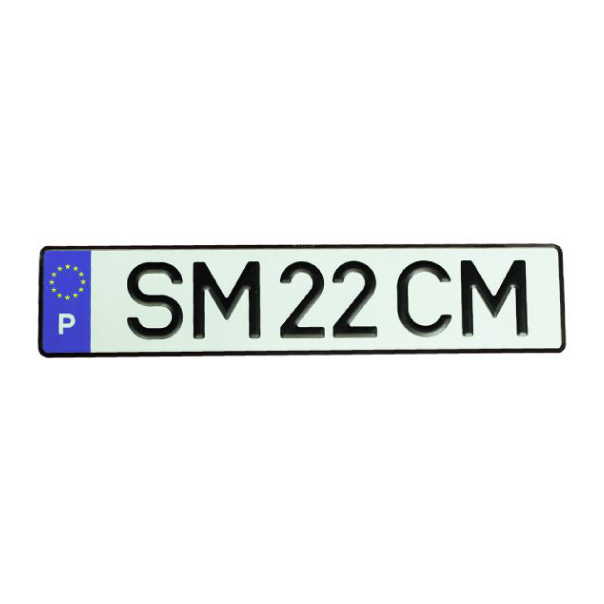 PLACA MATRICULA ALUMINIO S/AMARELO 520*110 DGVM001