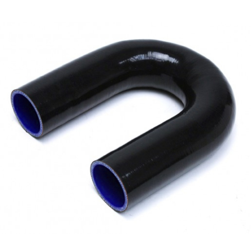 TUBO EM SILICONE CURVA 180º DIAMETRO BOCAL 76MM