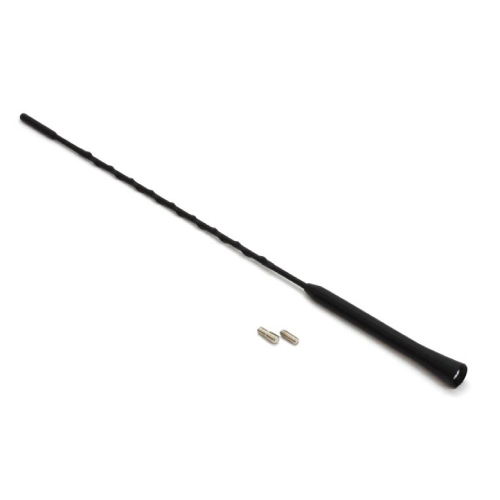 HASTE ANTENA UNIVERSAL PRETA 41CM - ADAPTADORES 5/6MM