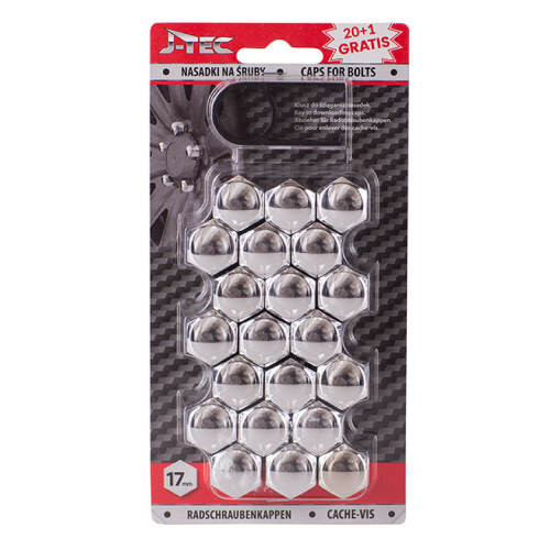 TAMPAS CROMADAS PARA PARAFUSOS AMIO - KIT 20+1 PEÇAS - CH17