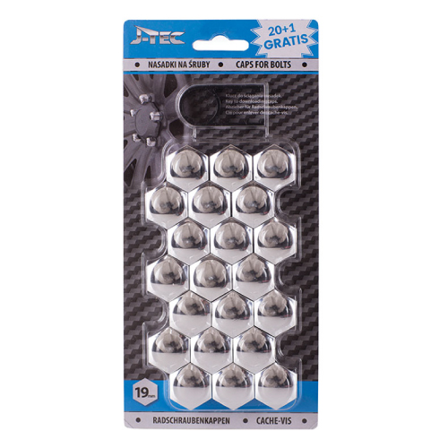 TAMPAS CROMADAS PARA PARAFUSOS AMIO - KIT 20+1 PEÇAS - CH19
