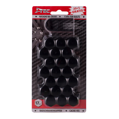 TAMPAS PRETAS PARA PARAFUSOS AMIO - KIT 20+1 PEÇAS - CH17