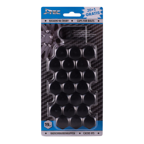TAMPAS PRETAS PARA PARAFUSOS AMIO - KIT 20+1 PEÇAS - CH19