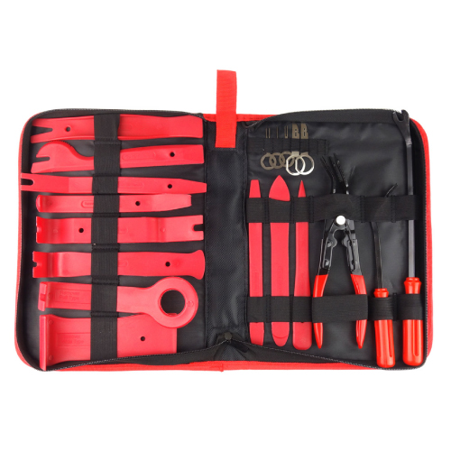 KIT FERRAMENTAS DESMONTAGEM INTERIORES E CLIPS - 16x PEÇAS