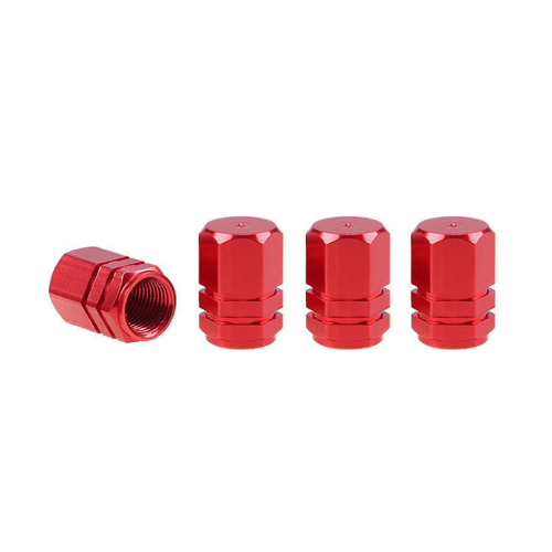 TAMPAS PARA VALVULAS - ALUMINIO VERMELHO 4PCS