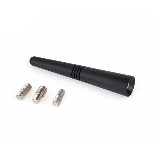 HASTE ANTENA UNIVERSAL PRETA 9CM -  ADAPTADORES 5/6/7MM