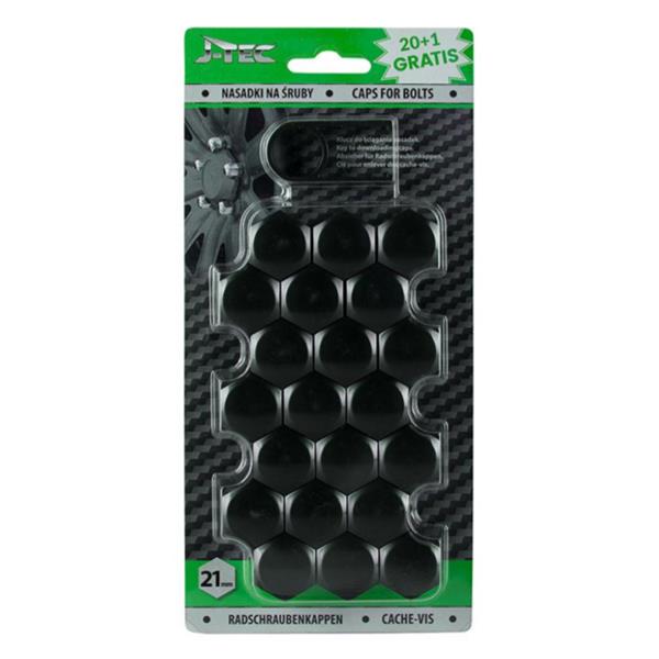 TAMPAS PRETAS PARA PARAFUSOS AMIO - KIT 20+1 PEÇAS - CH21
